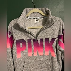 PINK Quarter-zip sweatshirt, Medium